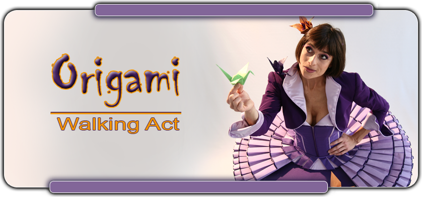 Walking Act Animation mit Origami Show und Entertainment Walkact