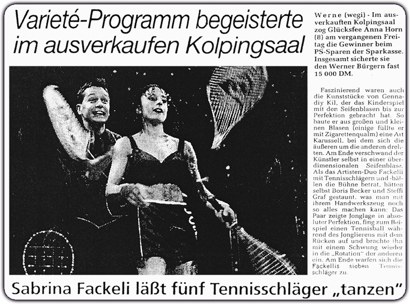 Event Künstler mit Varieté Kunst, Comedy Artistik, Akrobatik Showeinlage für Gala und Varieté Showprogramm.