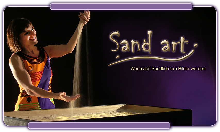 Sandmalerin mit Sandkunst Show als Showact für Event