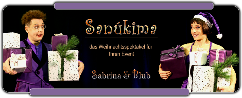 Show Künstler u. Comedy Entertainer mit Weihnachtsvarieté Sanukima als Idee für Weihnachtsfeier u. Dinner Varieté.